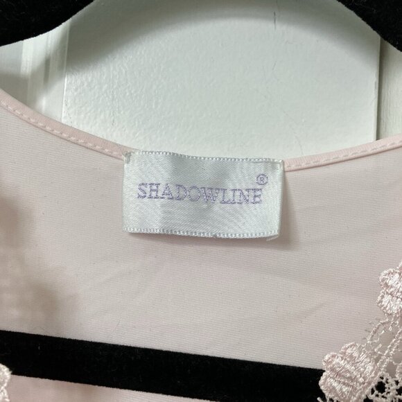 Vintage Shadowline Nightie Nightgown Robe Womens S Pink Lingerie Nylon 80s PJs - Picture 3 of 9